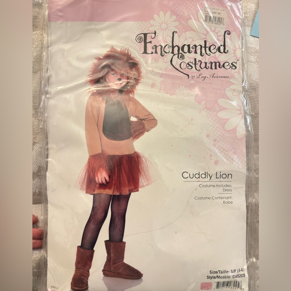 Cuddly Lion Costume Size 4-6